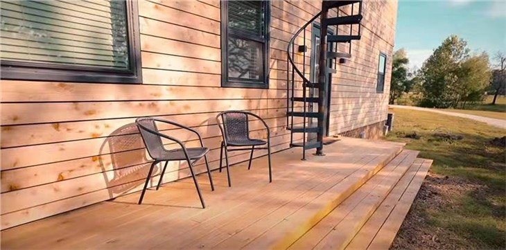 Loft wooden cabin container house (4)