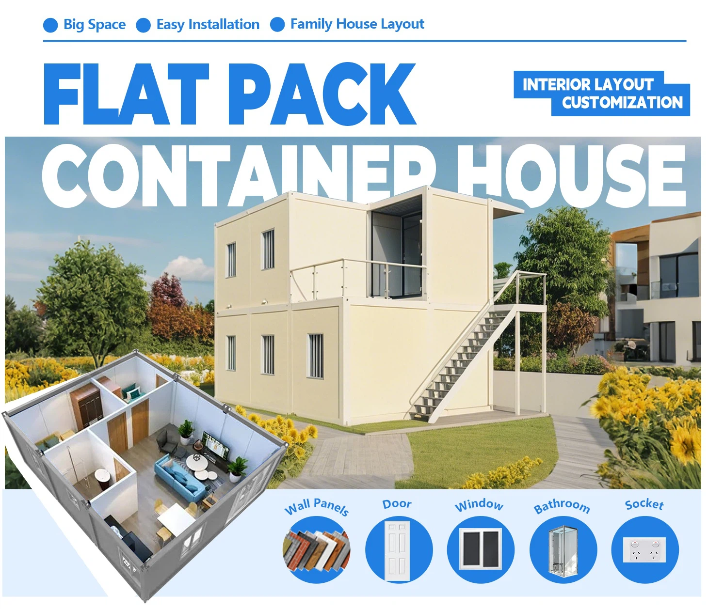 Prefabricated Flat Pack Container House Prefabricated Flat Pack Container House